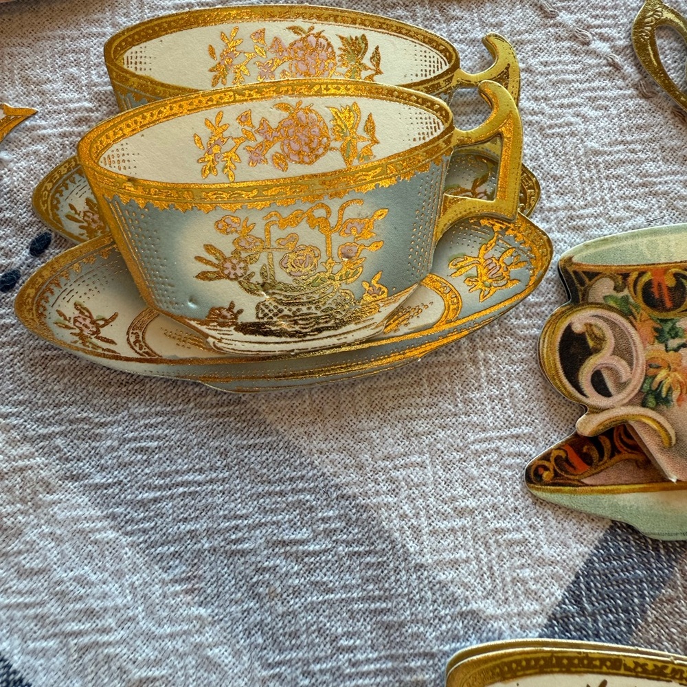 Anna Griffin Favorite Tea Embellishments Quality Die Cuts For Crafts Incomplete - Picture 4 of 6